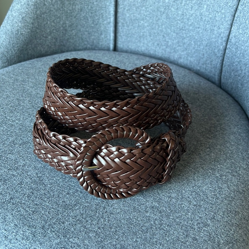 Chocolate brown braided belt!!